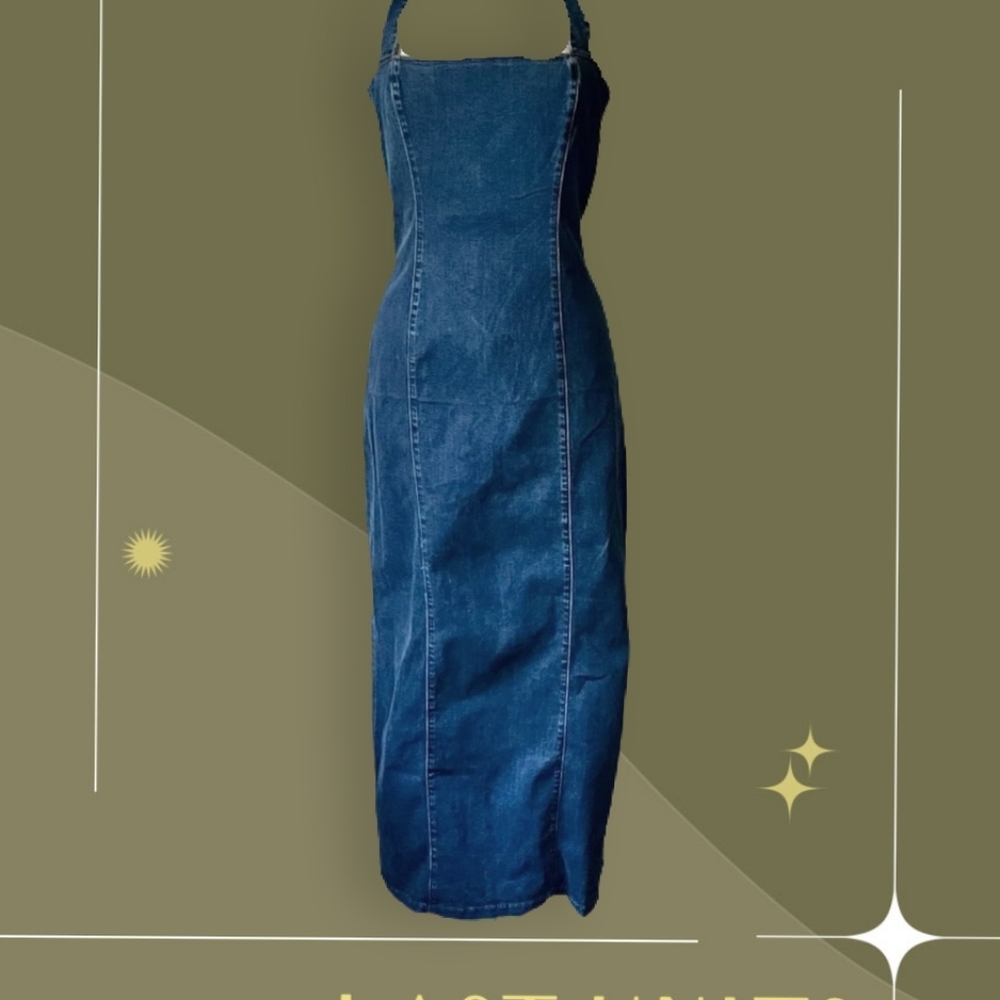 ✨ NWT Reformation Evita Denim Dress Size 10